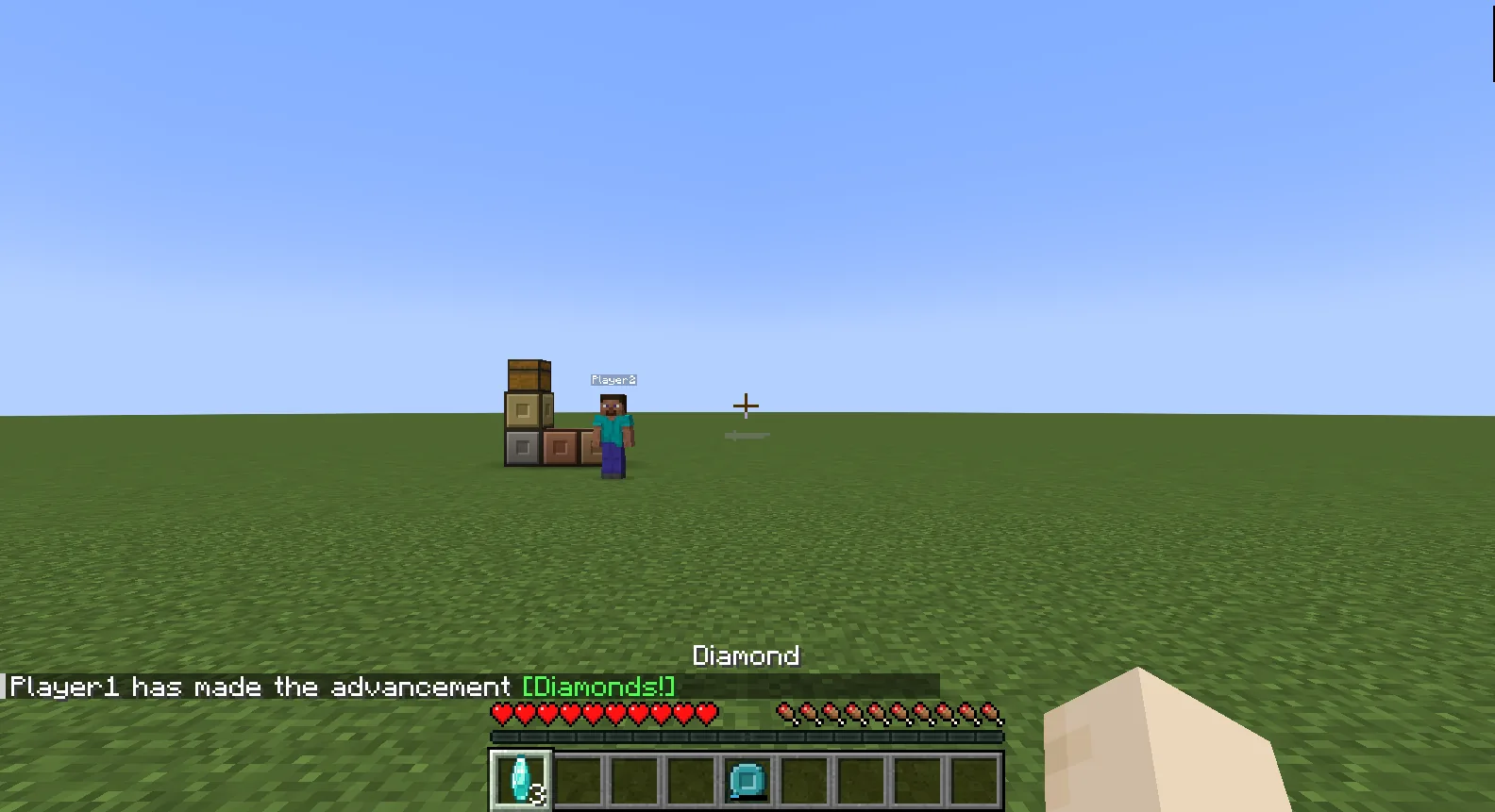 A magnet in the hotbar with its charge bar