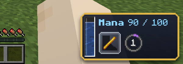 A mana bar on the HUD